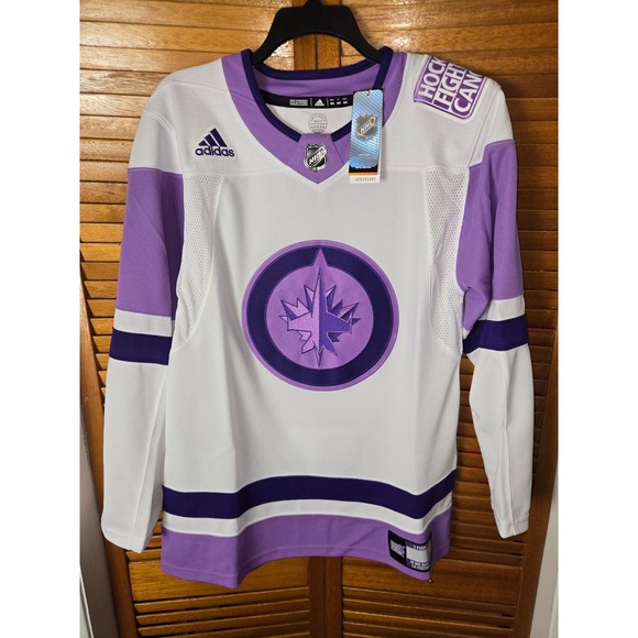 adidas Other - Winnipeg Jets Adidas Authentic Hockey Fights Cancer Jersey White Mens 44